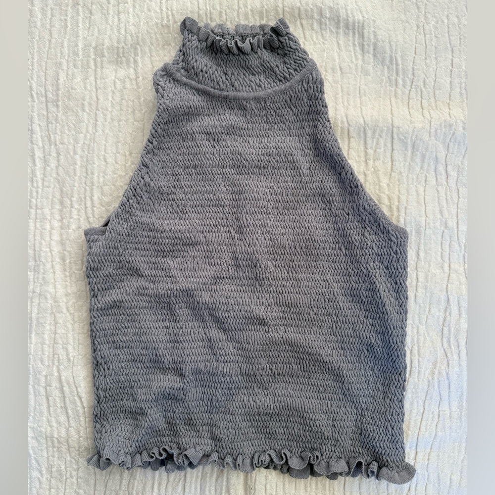 Zara Gray Textured Tank Top
